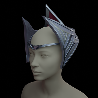 selvagem fenda Irelia cabeça acessórios cosplay ri liga legendas 3d print model - Mito3D