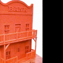 salvaje Oeste banco modelo arquitectura juguete lunes caja Perfecto impresión calidad efectivo 3d print model - Mito3D