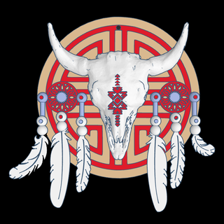 salvaje Oeste decoración pared americano indio amerindio bisonte 3d print model - Mito3D