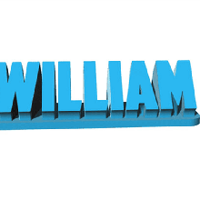 William bureau assiette 3d print model - Mito3D
