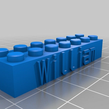 William lego personnalisé construction_toys 3d print model - Mito3D