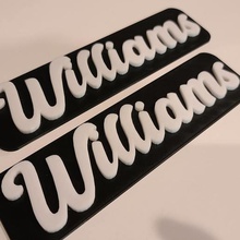 williams 3d sopa logosu sanat günlük çıkartma 3d print model - Mito3D