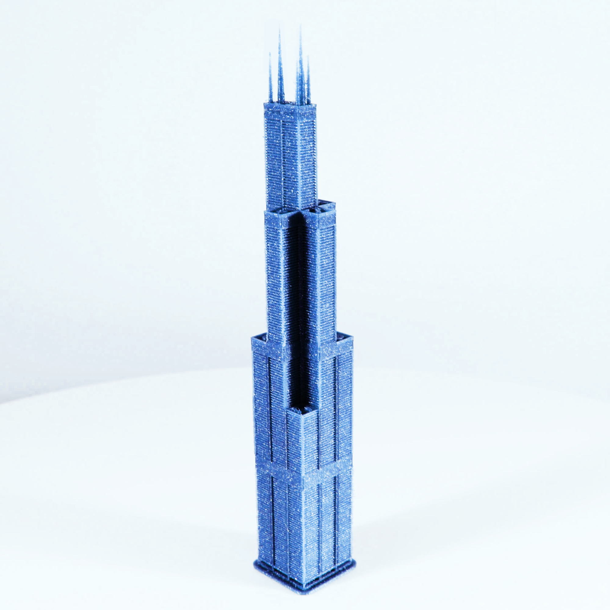 willis Sears Torre Chicago Uniti d'America architettura edificio struttura mondo monumento punto riferimento architetto grattacielo us Illinois miniworld miniworld3d high rise 3D print model - Mito3D