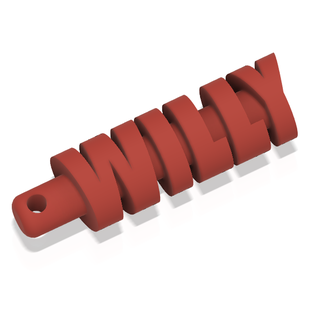 willy keychain art present gift 3d print model - Mito3D