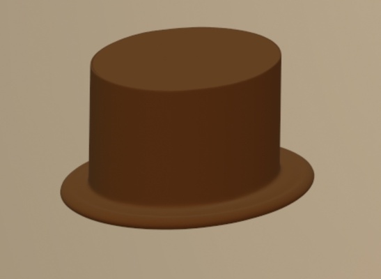 willy wonka base model tophat willywonka hat 3d print model - Mito3D