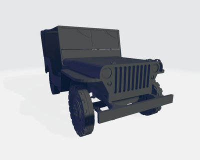 Willys Jeep Zuhause Haus Wagen Fahrt Leben Geschwindigkeit 3d print model - Mito3D