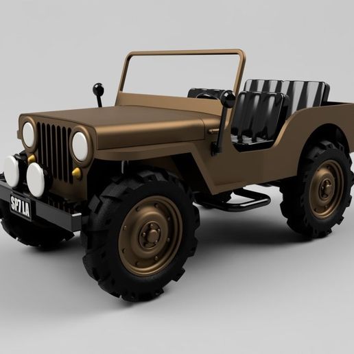 Willys jeep original style roues jante jantes pneu pneus Véhicules 3D print model - Mito3D