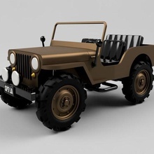 willys jeep original style wheels rim rims tire tires tyre tyres vehicles 3d print model - Mito3D