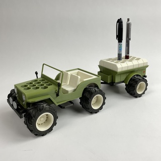 willys jipe caneta suporte + reboque mb negócio cartão 3d print model - Mito3D