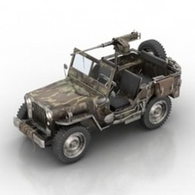 willys mb zırhlı cip çeşitli silah askeri ordu ford modelleme araba model jeep 3d print model - Mito3D