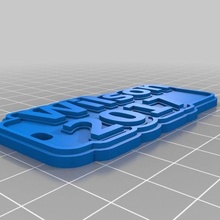 wilson llavero joyería joya personalizado llaveros 3d print model - Mito3D
