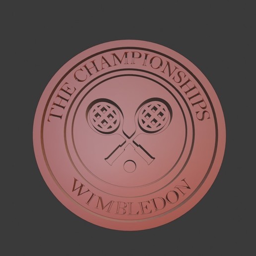 Wimbledon logo tenis anahtar yüzük spor raket 3D print model - Mito3D