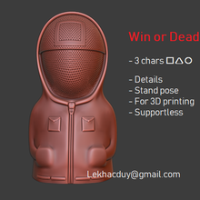 kazanmak ölü kalamar oyun karakterler delta Meydan daire Sanat 3d print model - Mito3D