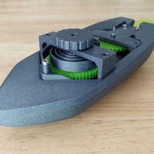 wind-up bathtub boat v4 - badewannen boot zum aufziehen funktionsf hig game mechanical toys toy spring bathtoy 3d print model - Mito3D