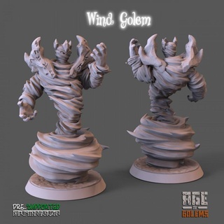 wind golem pose 1 - age golems 3dminiature dnd dndcharacter dndminiature tabletop 3dprinting figurine fantasy ttrpg rpg boardgame highdetail games toys miniatures figurines aarakocra 3d print model - Mito3D