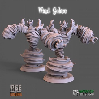 wind golem pose 2 - age golems 3dminiature dnd dndcharacter dndminiature tabletop 3dprinting figurine fantasy ttrpg rpg boardgame highdetail games toys miniatures figurines aarakocra 3d print model - Mito3D