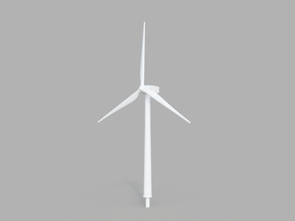 viento turbina modelo 520mm altura motorizado ferrocarril diorama torre 3d print model - Mito3D