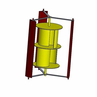 vento turbina vertical eixo 3d print model - Mito3D