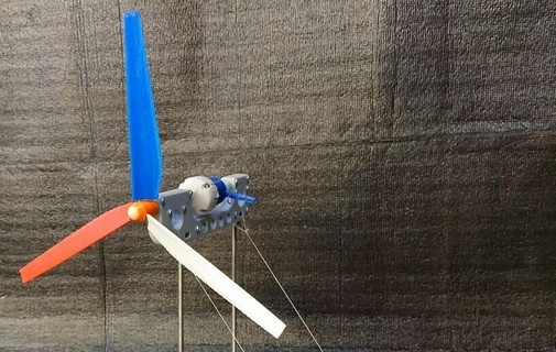 viento turbinas clásico tubo cobre inducción imanes física Ciencias turbina molino Ingenieria 3d print model - Mito3D