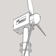 windkraft-anlage pausiert - warte auf teile aus china various aero air energie energy fuselage gear getriebe luft power propeller schraube schraubendreher screw strom turbine wind windrad winkraft zahnrad hobby 3d print model - Mito3D