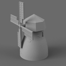 windmill architecture buildings structures scale model miniatures miniature folk 3d print model - Mito3D
