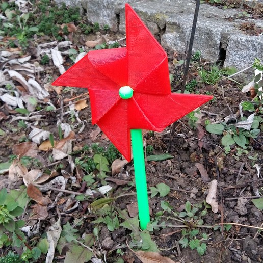 Windmühle Spiel wind Garten Papier - Spielzeug 3D print model - Mito3D