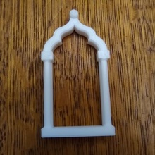 window ogee arco spalla pilastri finestra finestre modello mini architettura componenti elementi ornato islamico pilastro 3d print model - Mito3D