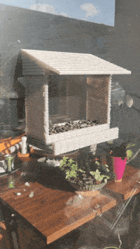 window bird feeder birds garden 3D print model - Mito3D