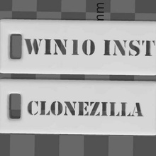 windows 10 clonezilla tag usb drives signs_logos 3d print model - Mito3D