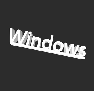 windows logo stand sign symbol 11 10 operating system 3d print model - Mito3D
