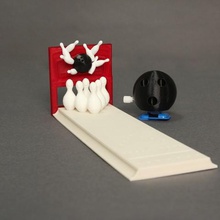 wind-up-bowling-Spiel Schreibtisch-Spielzeug Spaß kennen Sie em down bewegliche 3d print model - Mito3D
