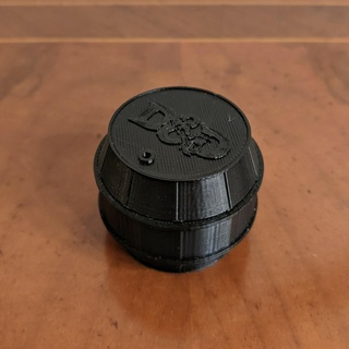 wine barrel dnd miniature case Game dices dungeons and dragons dadi box scatola miniatures miniatura 3d print model - Mito3D