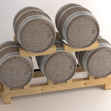 um barril de vinho vários cave tambor banheira hidromassagem industrial a caixa carvalho madeira idade loft 3d print model - Mito3D