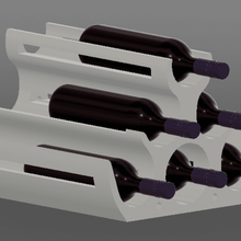 vino botella soporte artilugio bote estante 3d print model - Mito3D