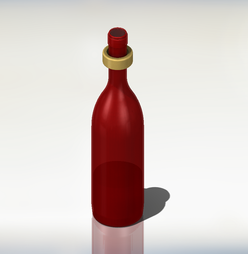 wine bottle ring - non-drip hoop stain 3D print model - Mito3D