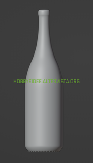 şarap şişe v2 minyatür 3d print model - Mito3D