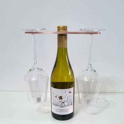vino maggiordomo caddy bicchiere titolare supporto casa vino bottiglia weingl ser winecaddy porta capestro 3d print model - Mito3D