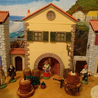 wine cellar santon 7cm miniature decor model toy figurine diorama noon provence noel nursery 3d print model - Mito3D