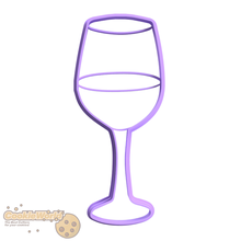 wine cup cookie cutter & stamp 3d print model - Mito3D