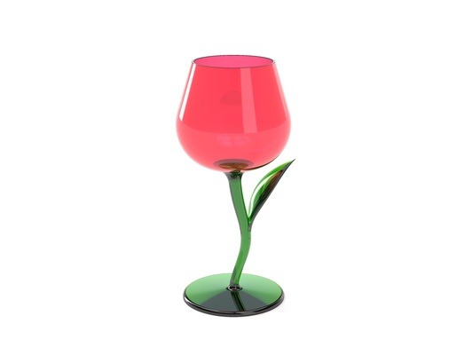vino bicchiere bevanda alcol illustrazione trasparente design celebrazione bar liquido cocktail azienda vinicola ristorante impostato casa cucina cenare 3d print model - Mito3D
