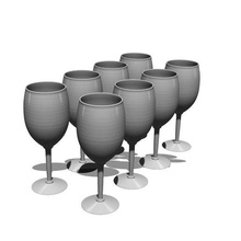 wine glasses 3d print model - Mito3D
