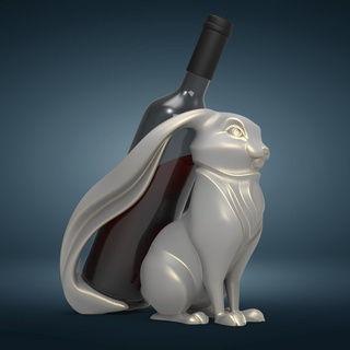 wine holder rabbit 3d print model - Mito3D