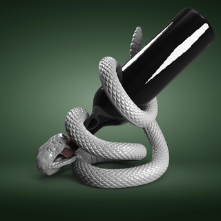 wine holder snake drinking glass kipper animal 3dprint cnc object serpant worm liquor tipple potable pottle 3d print model - Mito3D