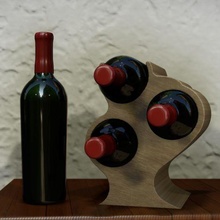 wine rack 3 bottles holder bottle kitchen 3d print model - Mito3D