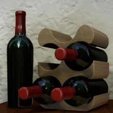 vinho prateleira 5 garrafas ampla suporte garrafa 3d print model - Mito3D