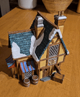 wine store christmas village Architecture xmas city 3d print model - Mito3D