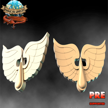kanat nişan oyun amblem kan melekler yüksek melek süsleme Warhammer rune logo jeton 3d print model - Mito3D