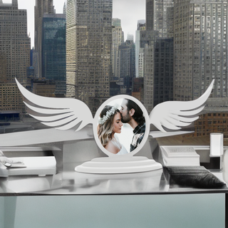 wing photo frame - unique 3d printed way showcase memories home decor wall art memorable gift picture display anniversary baby shower handmade personalized wedding 3d print model - Mito3D