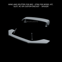 Flügel Splitter brz gt86 Modell Kit Slot rc Benutzerdefiniert Druckguss Spoiler 3d print model - Mito3D
