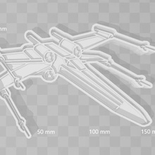 wing star wars cookie cutter home cookiecutter mold biscuit starwars xwing 3d print model - Mito3D